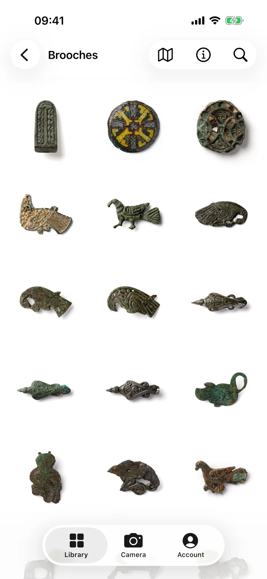The library on iPhone: every object on white
